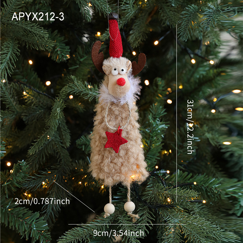Plush Christmas ornaments, Christmas tree decorations, hanging ornaments-MERUMOTE