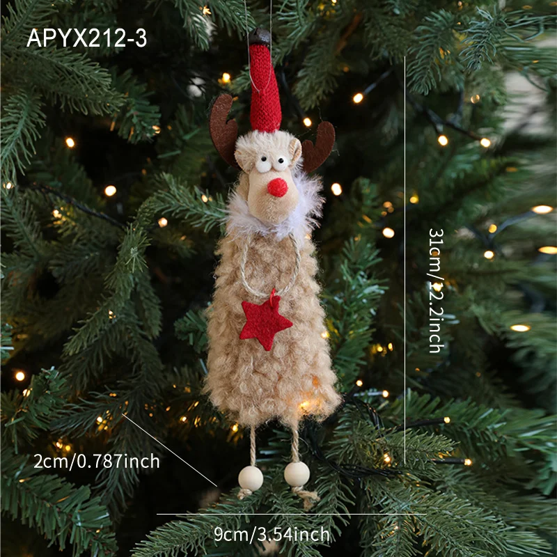 Plush Christmas ornaments, Christmas tree decorations, hanging ornaments-MERUMOTE