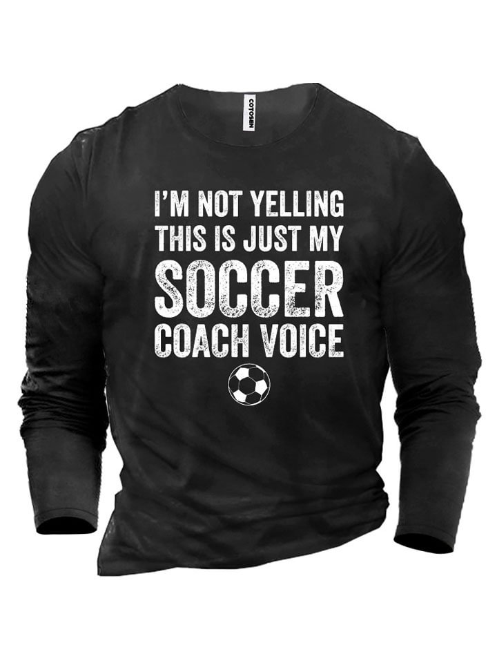 Soccer World Cup Series of English Letters Printed Long-sleeved T-shirt Casual Inside The Men's Clothes -vasmok