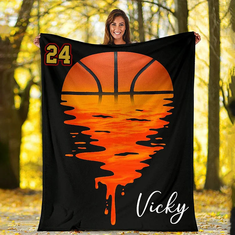 Personalized Lovely Kid Basketball Blanket For Comfort & Unique|DY01
