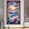(40*70cm)Snow Scenery - Round AB Drill Diamond Painting