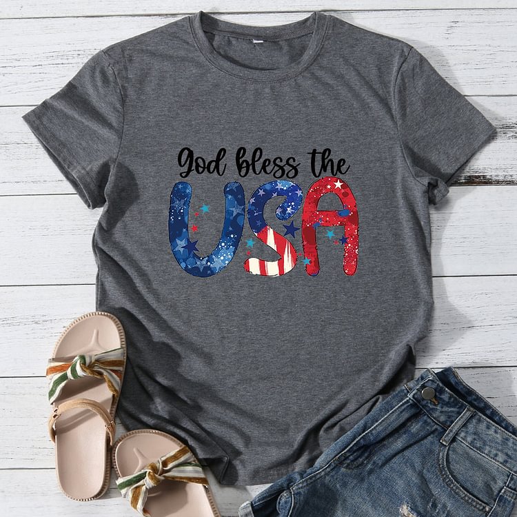 God Bless The USA T-shirt Tee-JR00382