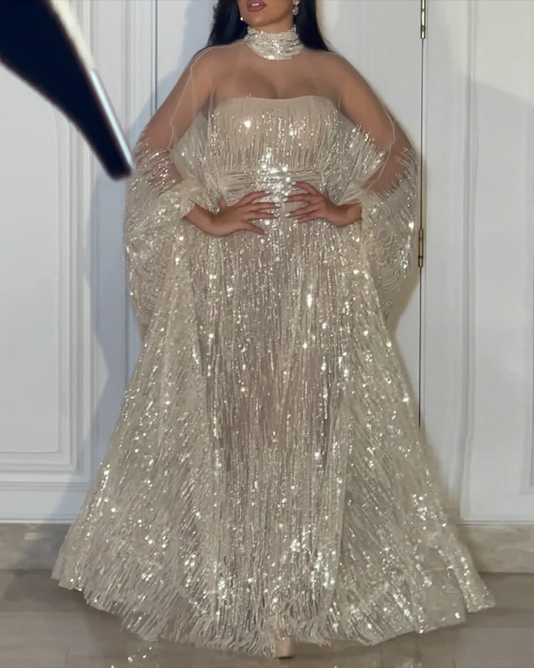 Women's Mesh Sequin Dress