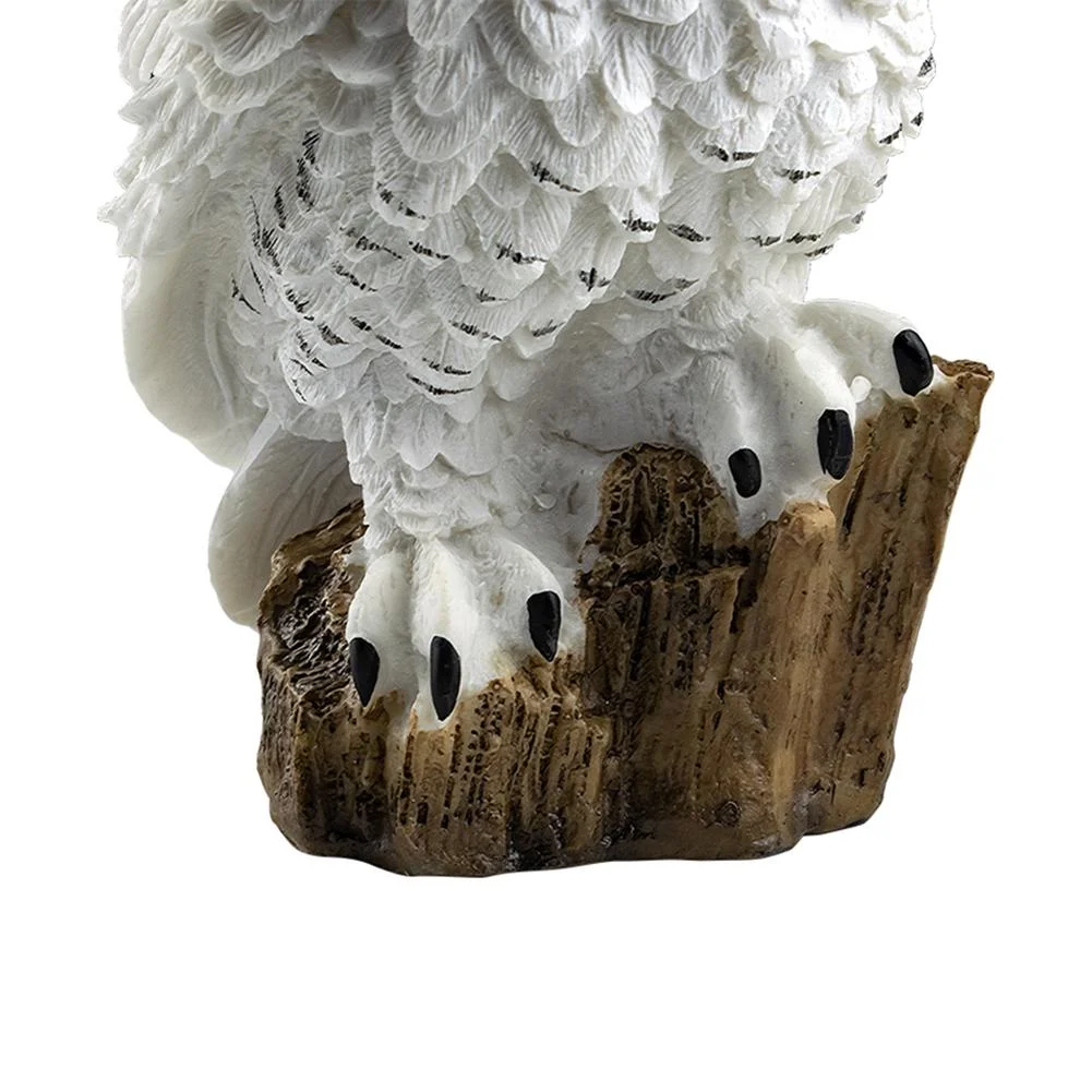 Solar Power LED Owl Lawn Light Waterproof Garden Landscape Lamp (White)