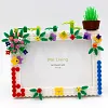 Potted Plants DIY Building Block Photo Frame Kit,Creative Handmade Assembled Photo Frame Handmade Craft Gift Home Tabletop Display Decor