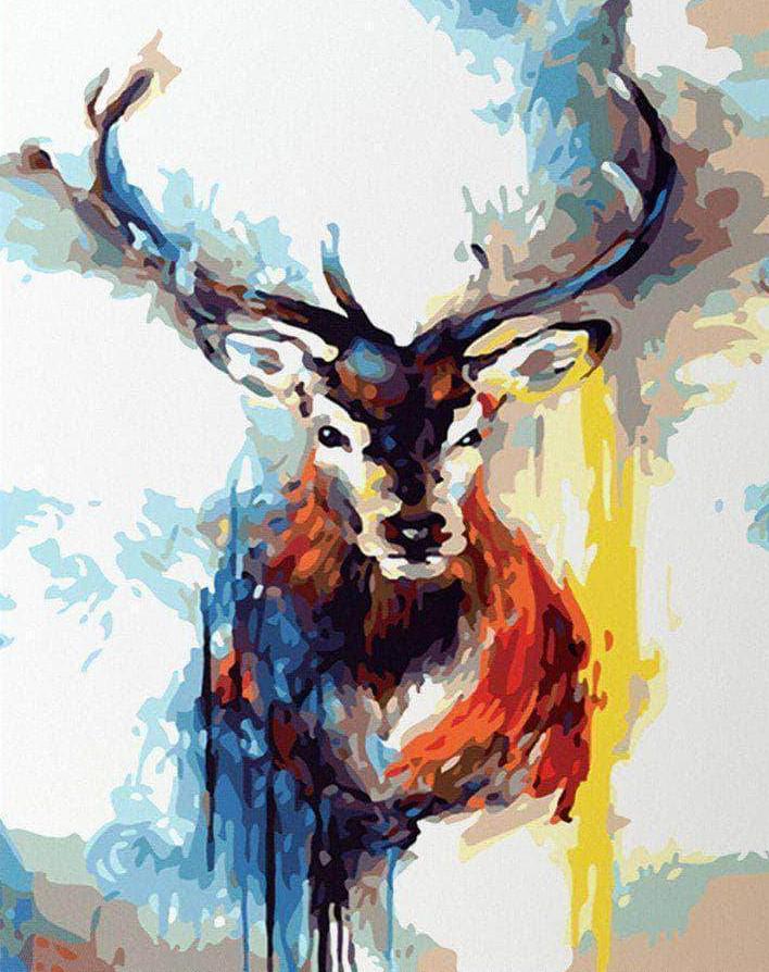 

Splatter Deer – Paint By Numbers - 40*50CM, 501 Original