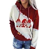 Christmas Hooded Printed Sweatshirt With Pockets