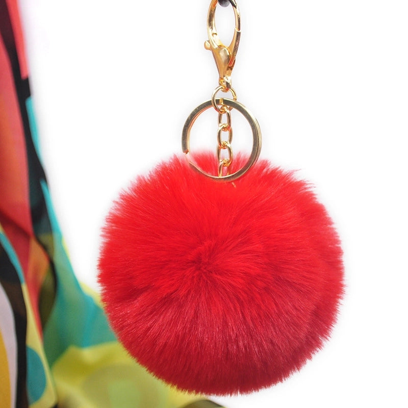 Cute Solid Color Alloy Cloth Women’s Keychain