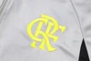 Joyfball 2024/2025 Flamengo Half-Pull Training Suit Light Gray Football Shirt 1:1 Thai Quality