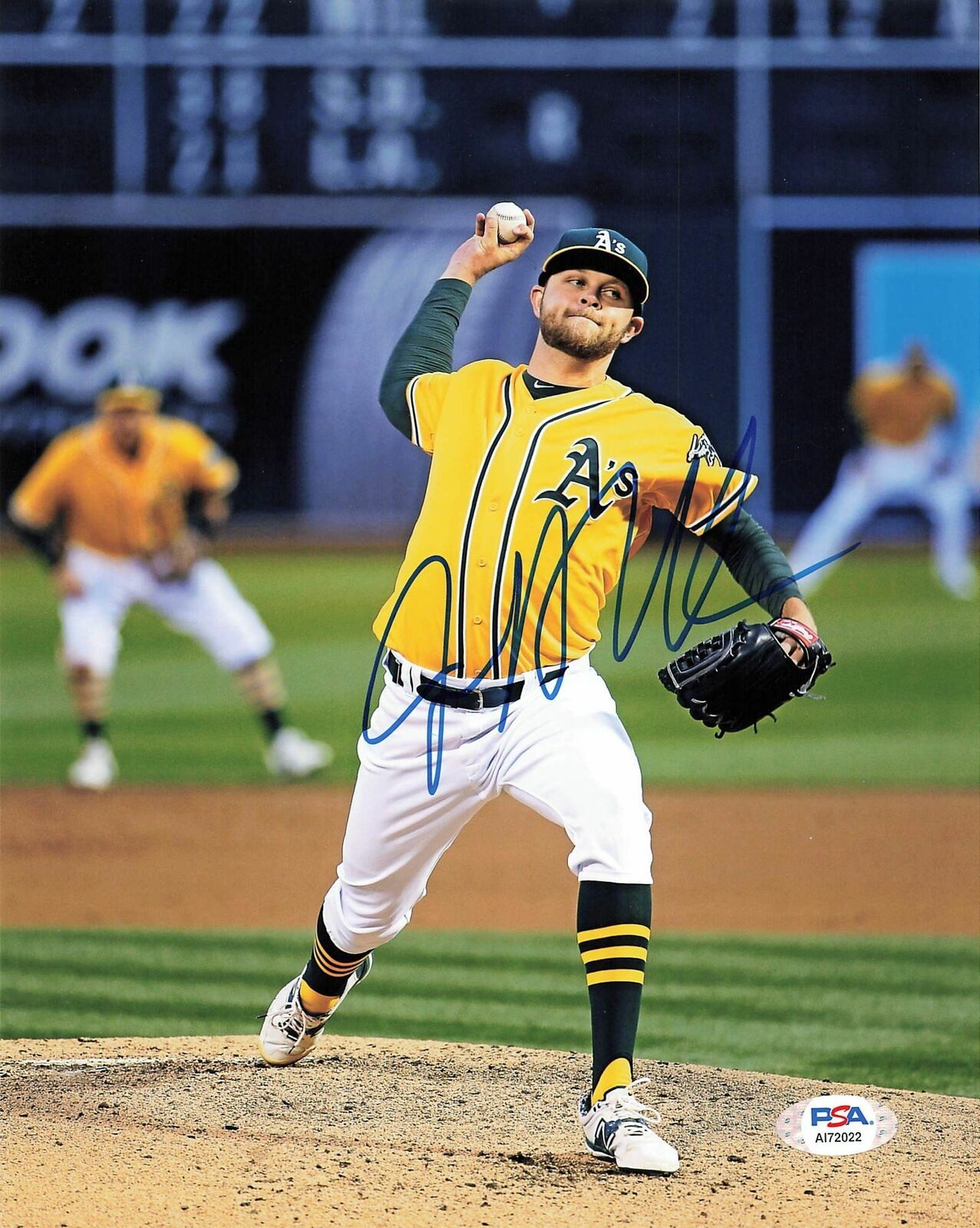 JESSE HAHN signed 8x10 Photo Poster painting PSA/DNA Oakland Athletics Autographed