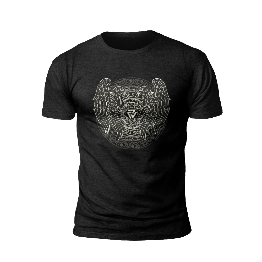 Wings of Power: The Valkyrie's Shield T-shirt