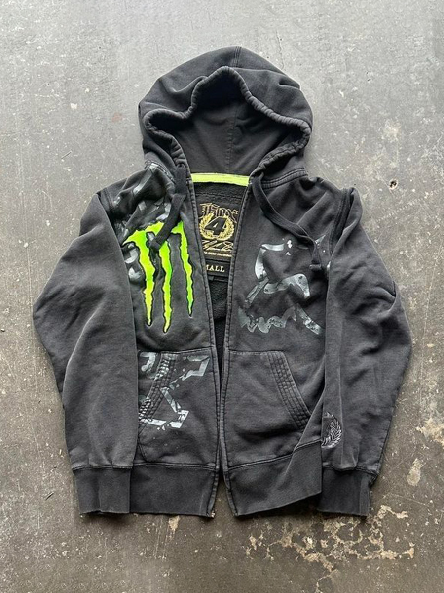"Monster" Grey Hoodie
