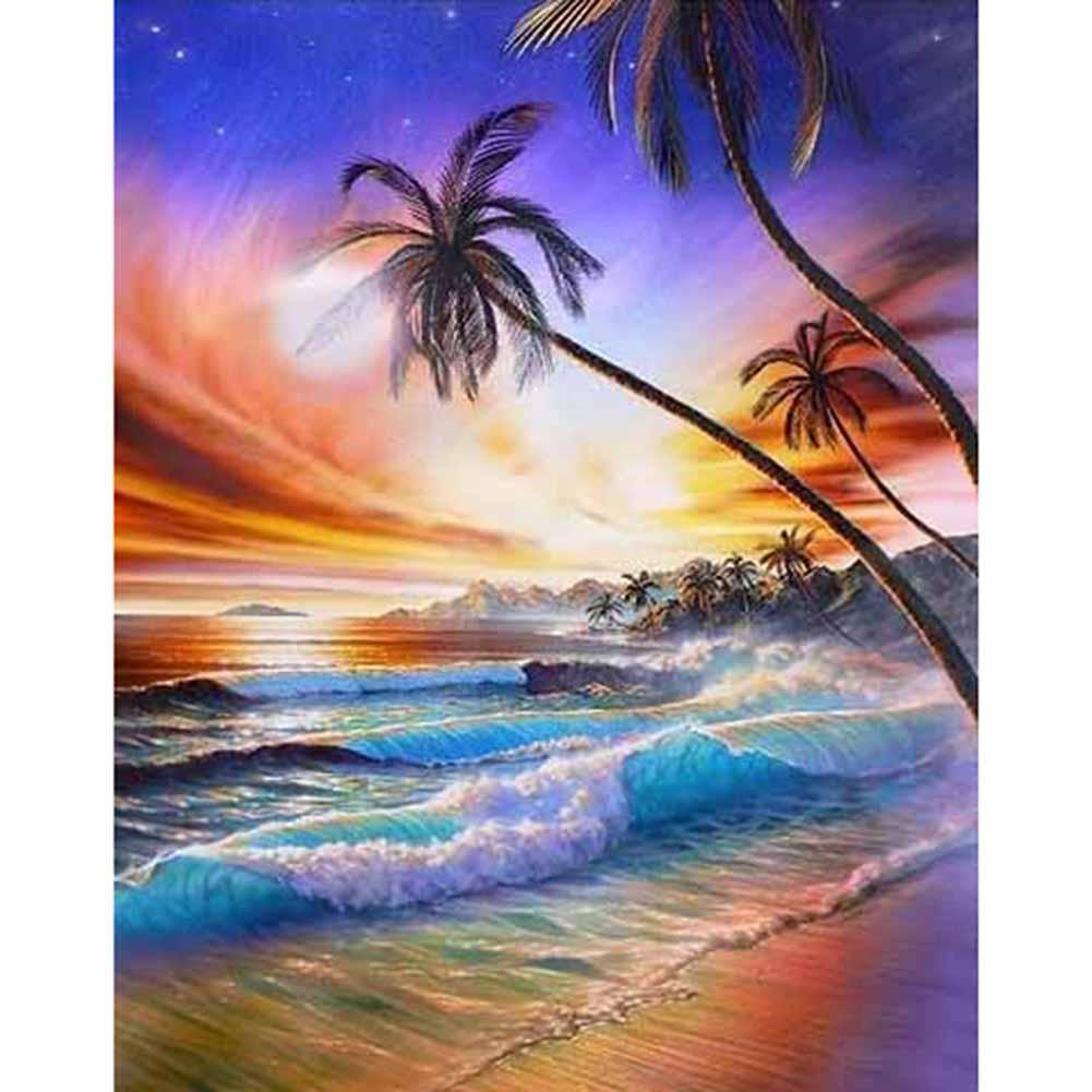 

40x50cm Square Drill Diamond Painting-Beach Tree, 501 Original