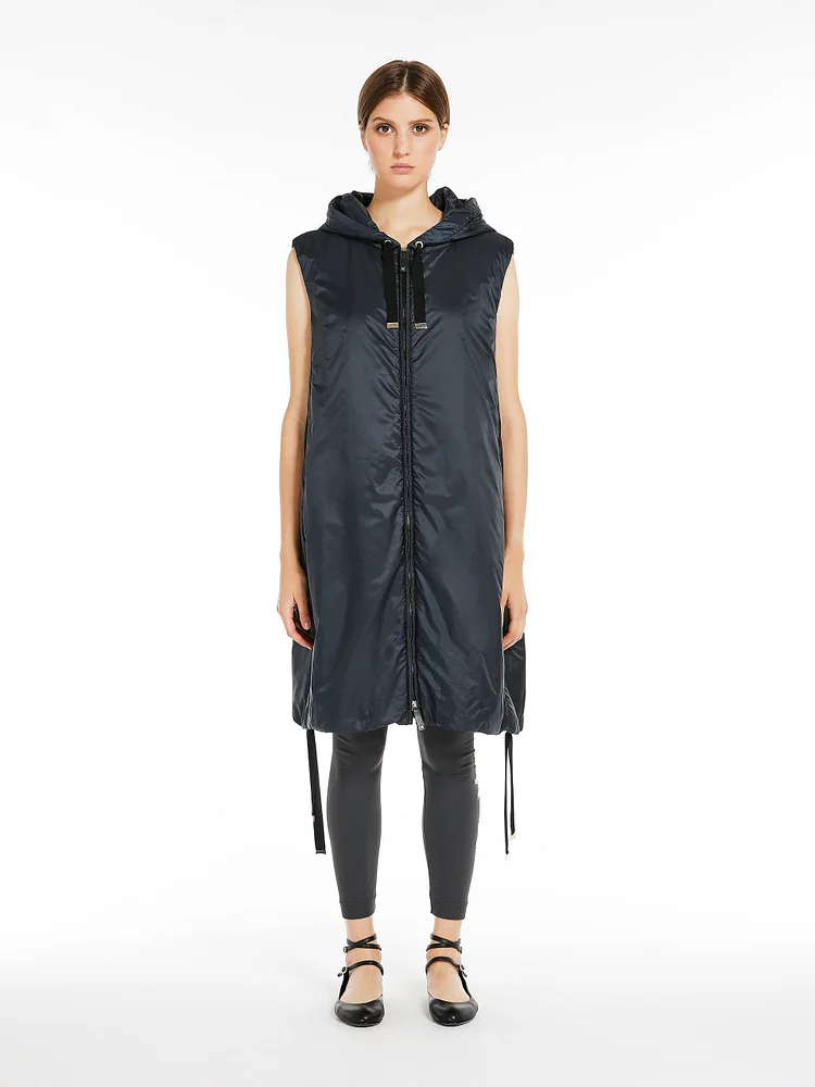 Water-resistant technical canvas gilet - MIDNIGHTBLUE