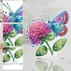 Fleurs et papillons-simple côté perceuse-diamant ornement de bureau
