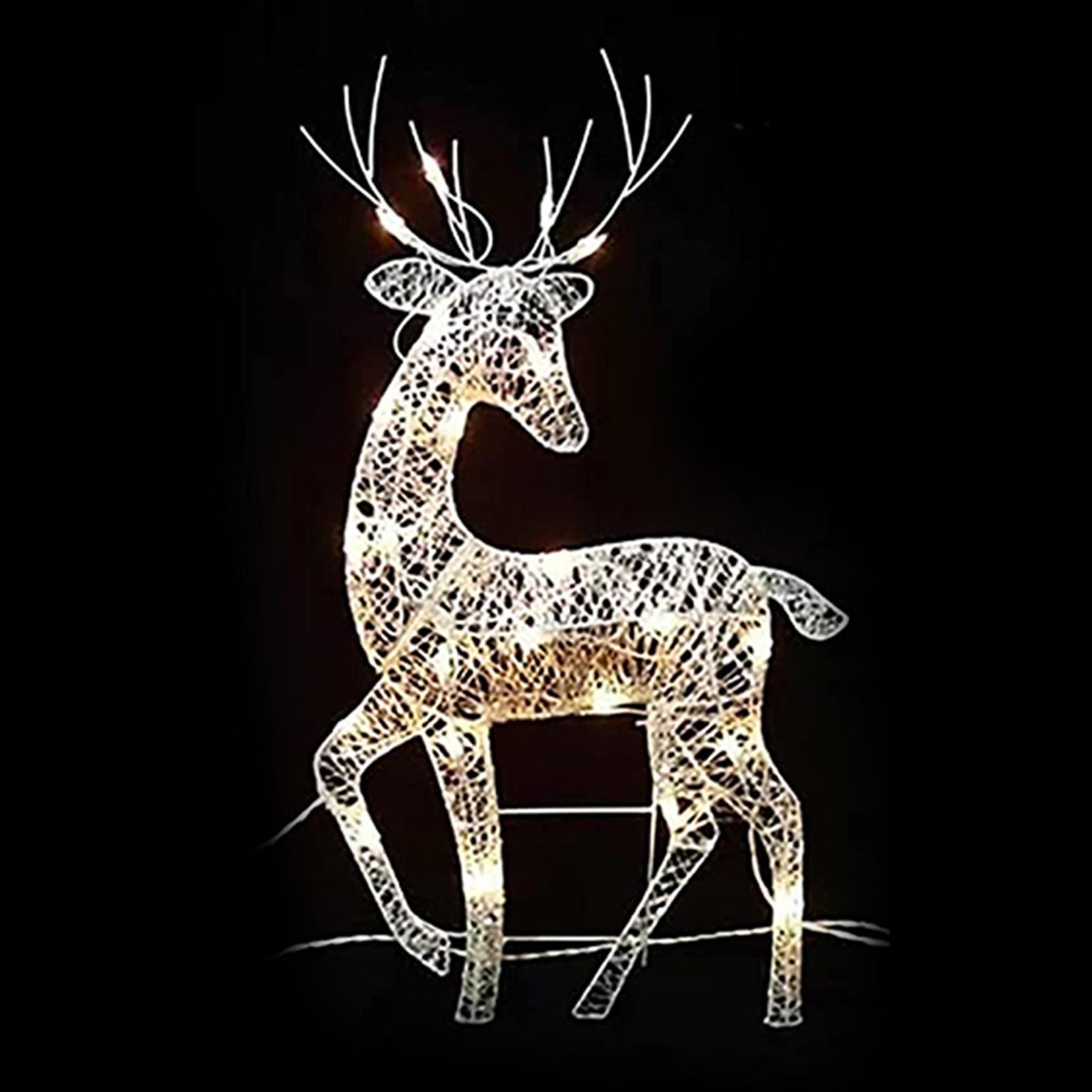 Tegooe Lighted Mesh Reindeer Christmas Yard Decor - Weatherproof LED Outdoor Display