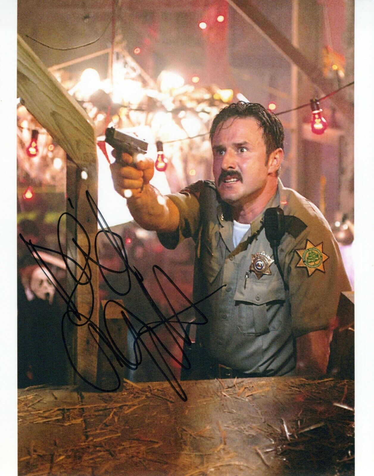 David Arquette Scream 4 autographed Photo Poster painting signed 8x10 #5 Dewey Riley