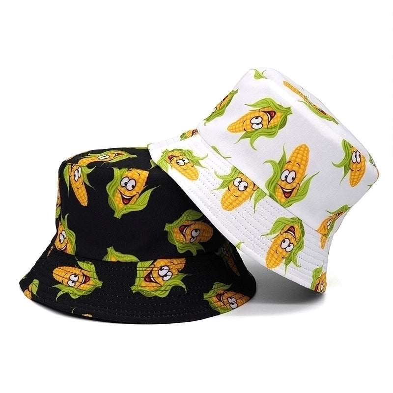 Unisex Basic Fruit Foldable Flat Eaves Bucket Hat
