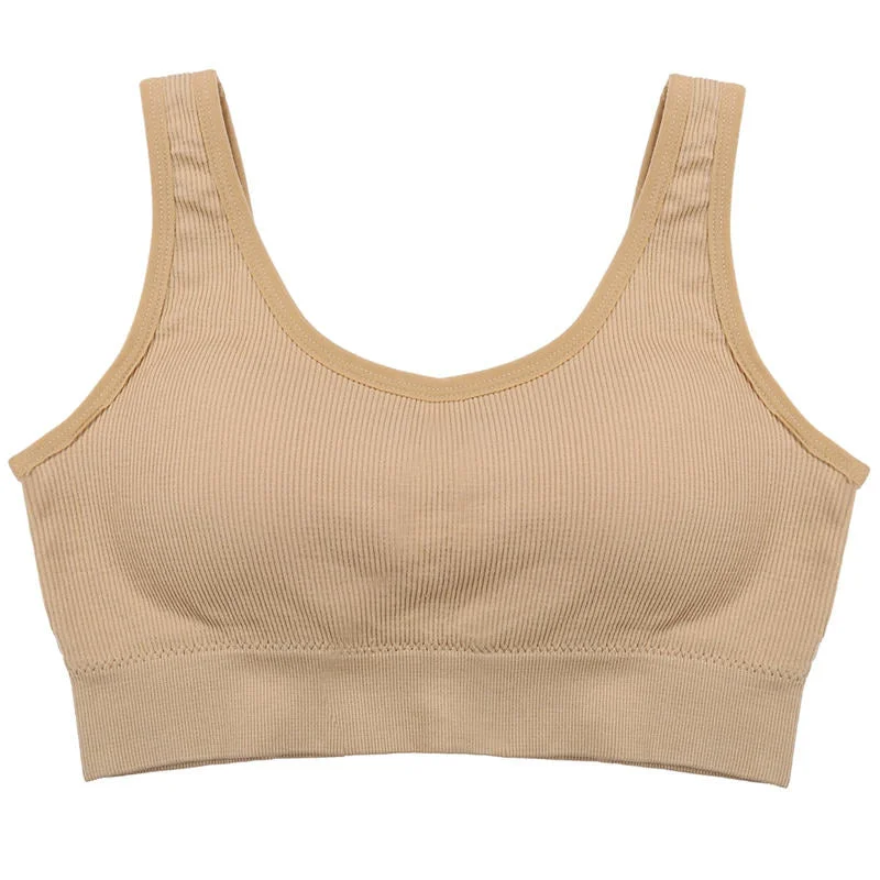 Fashion Women Tops Sexy Backless Tops Female Crop Top Stretch Camisoles Solid Color Sleeveless Vest Tank Top Cami Pad Lingerie