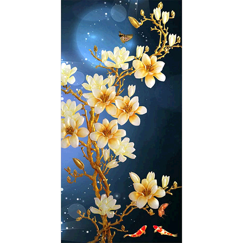 

45*85CM - Round Drill Diamond Painting - Plum Blossom, 501 Original