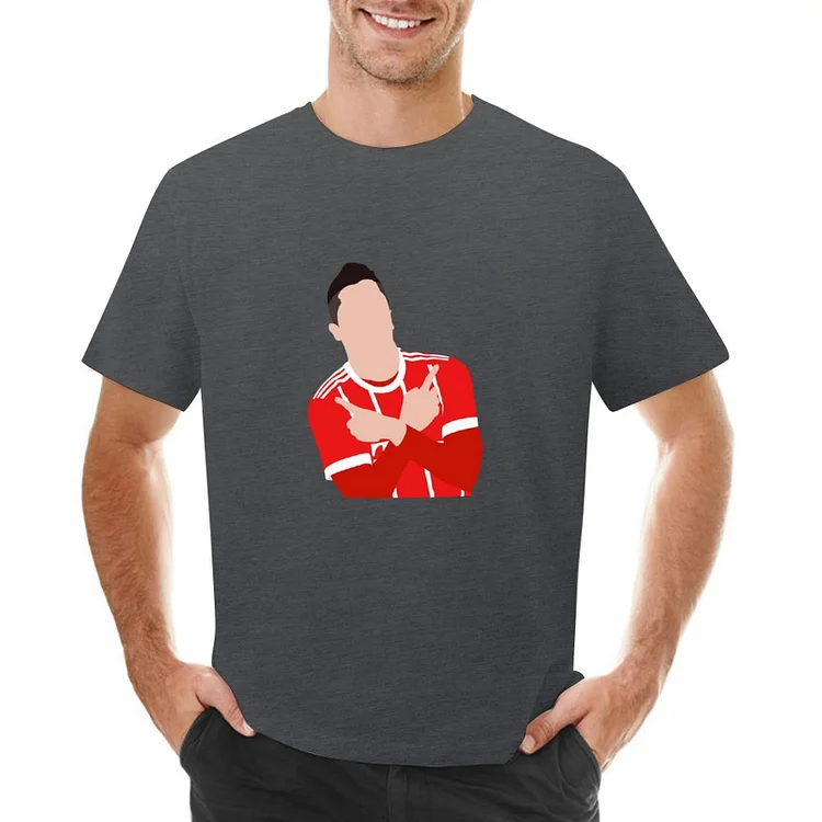 Robert Lewandowski Cartoon Illustration Inspired T-shirt