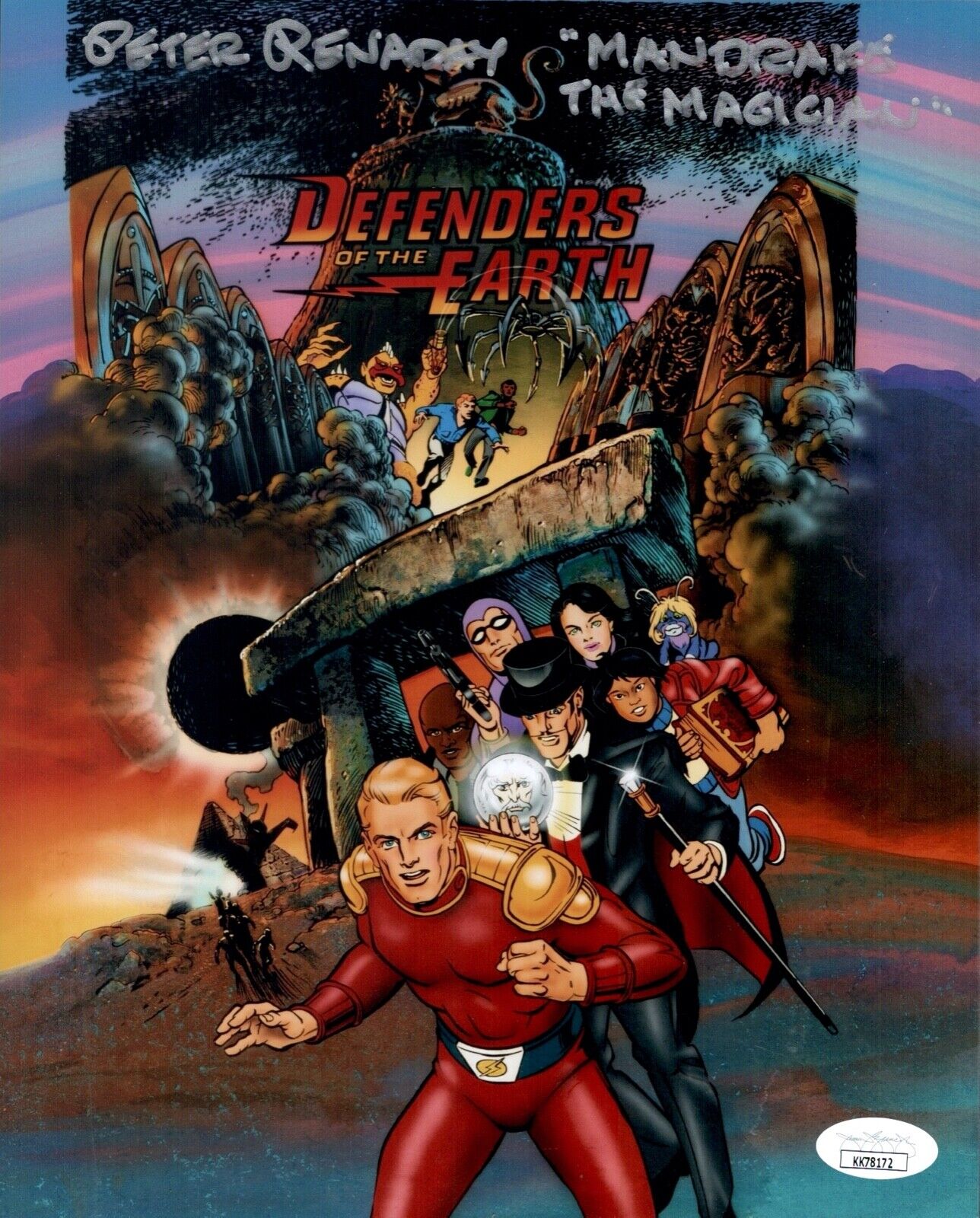 PETER RENADAY Signed DEFENDERS OF THE EARTH 8x10 Photo Poster painting Autograph JSA COA Cert