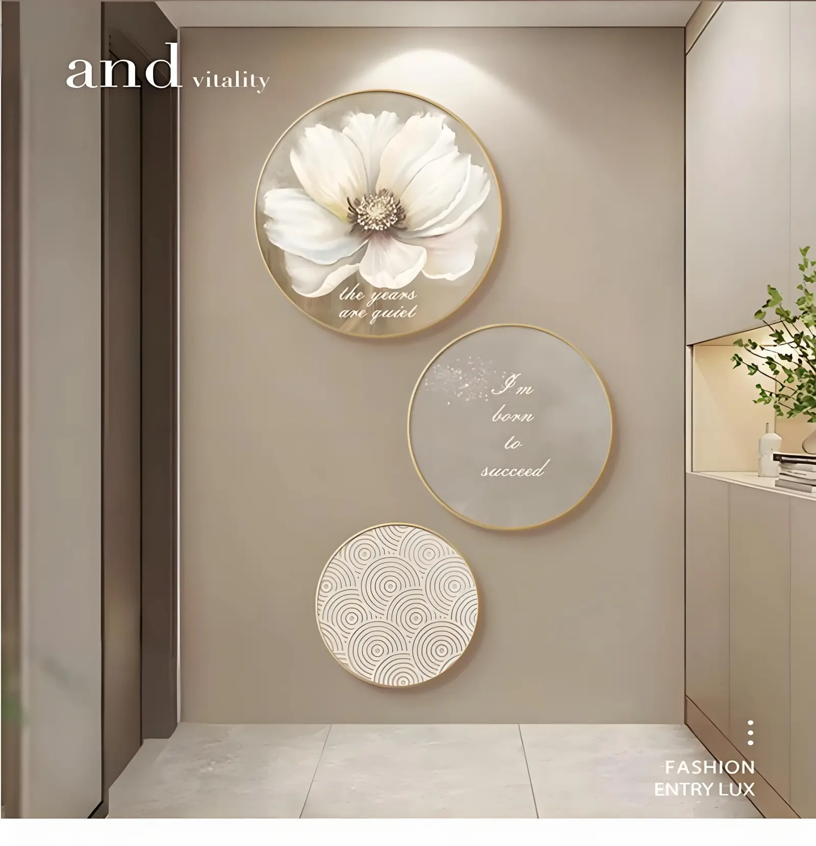 Artistic Round Decorative Paintings: Elevate Your Home's Style and Aesthetics（GH28-B）