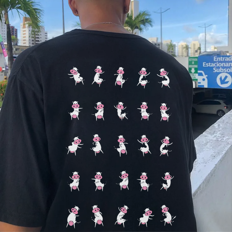 Dancing Cows Printed T-shirt