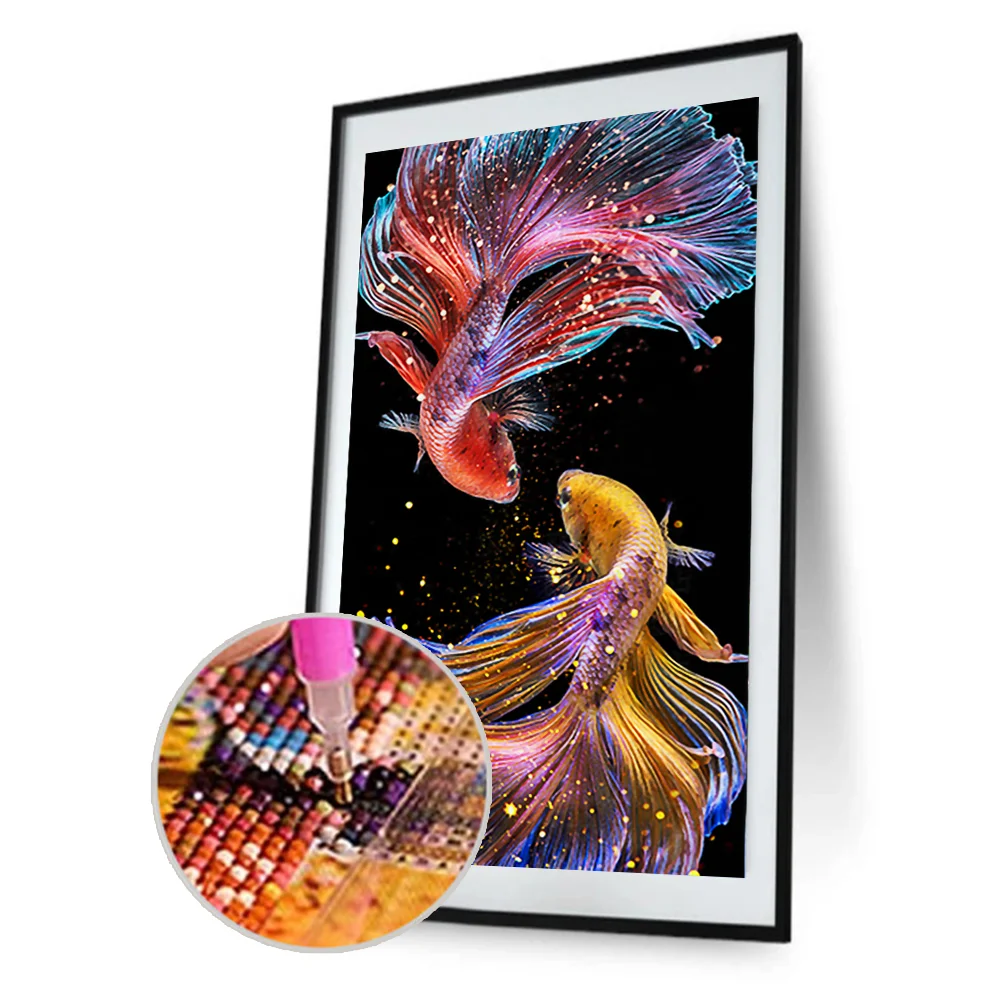 Diamond Painting - Full Round Drill - Colorful Fish (45*85cm)