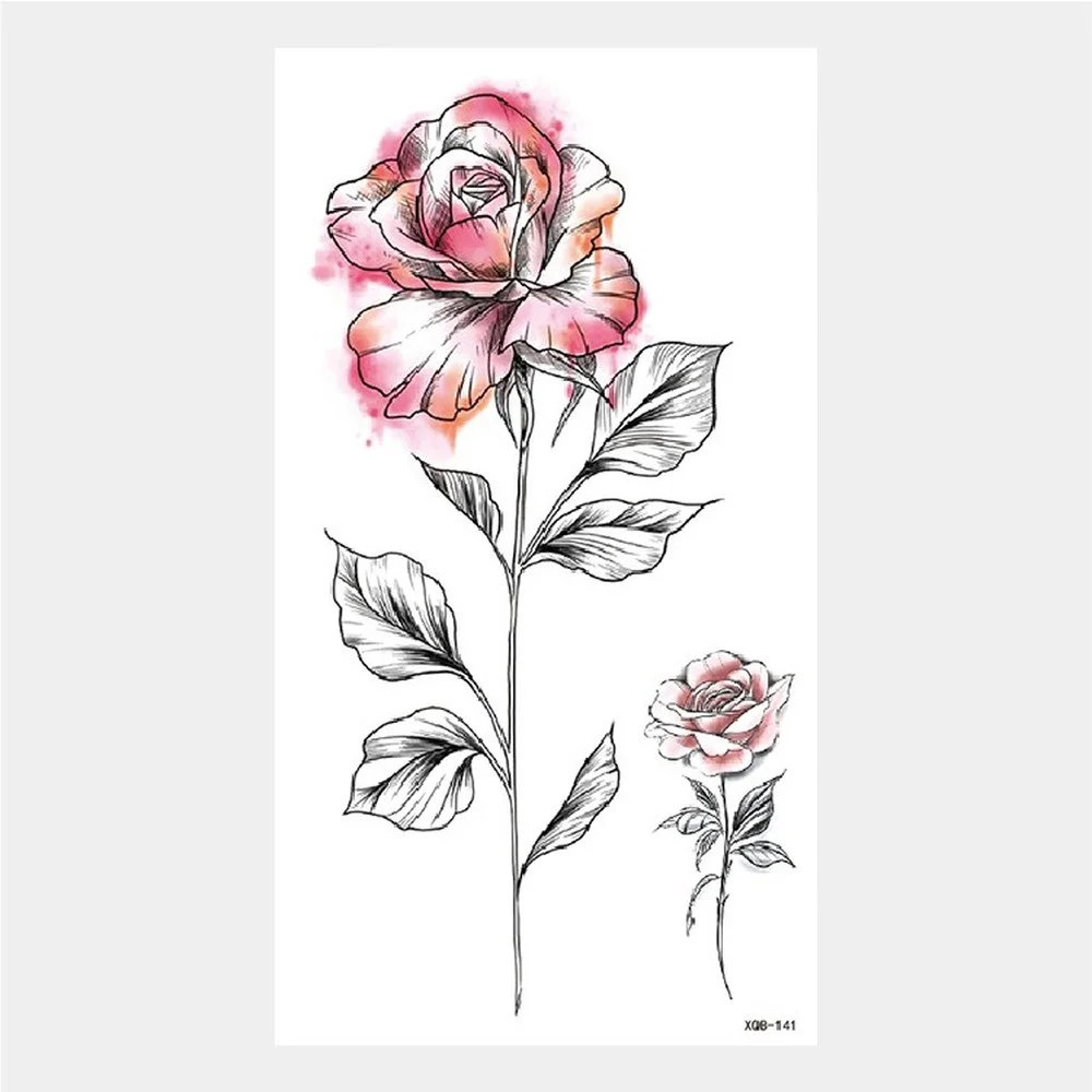 Sdrawing Tattoo Stickers Animal Tatoo Sticker Flying Dragon Wolf Head Tiger Dream Catcher Fake Tatto Body Art Makeup Stickers