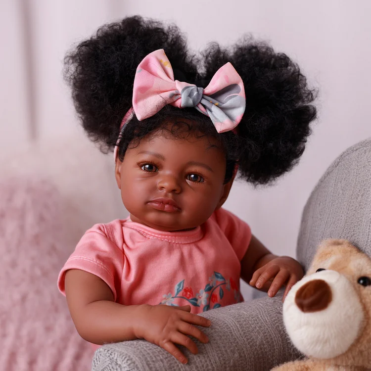 Babeside Quiet Reborn Baby Laney 20'' African American Older Girl Healing of the Heart