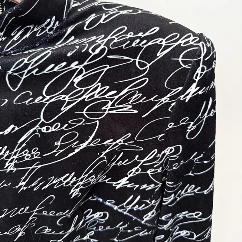 Nigikala Nigikala Early Spring New Star Fashion English Letter Printing Gold Velvet Dress Dress Dress