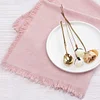 45x45cm Plain Colors Linen Cotton Tassel Napkin for Event Catering