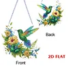 2D Flat Hummingbird DIY Diamond Art Pendant Special Shape Wall Door Decoration