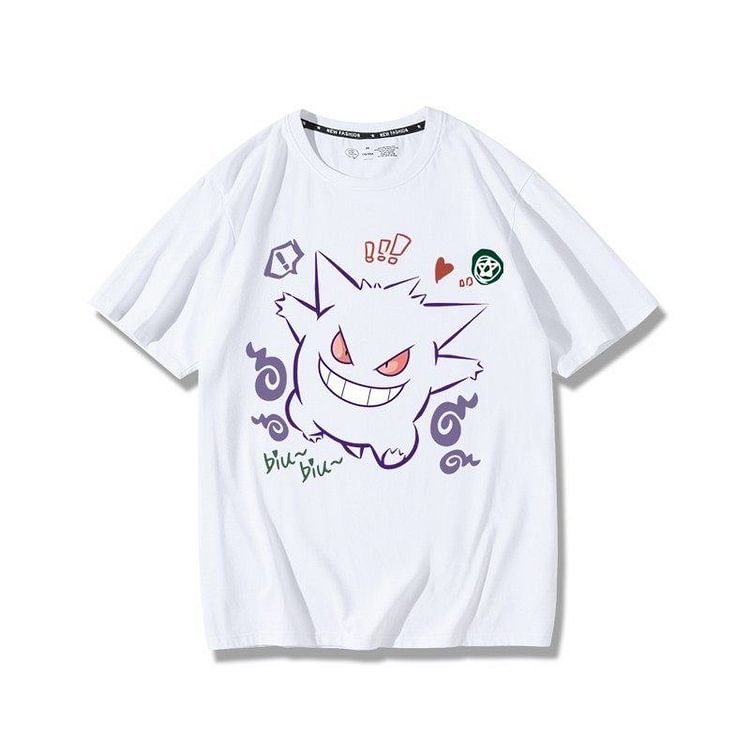 Kawaii Anime Pokemon Gengar Jigglypuff Summer T-shirt  weebmemes