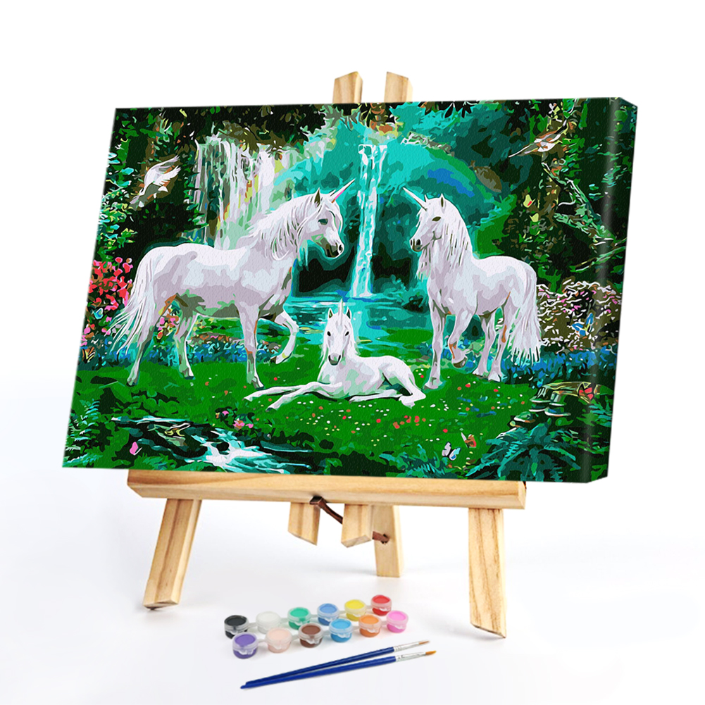 

40*50cm - Paint By Numbers - Wildebeest Family, 501 Original