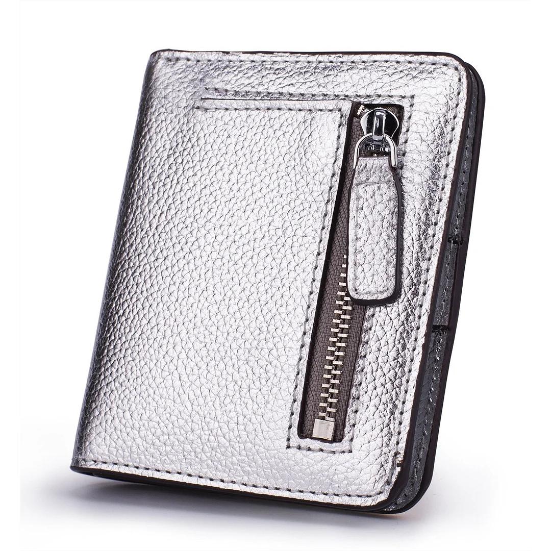 Small Leather Wallet,Ladies Credit Card Holder RFID Blocking Women's Mini Bifold Pocket Purse