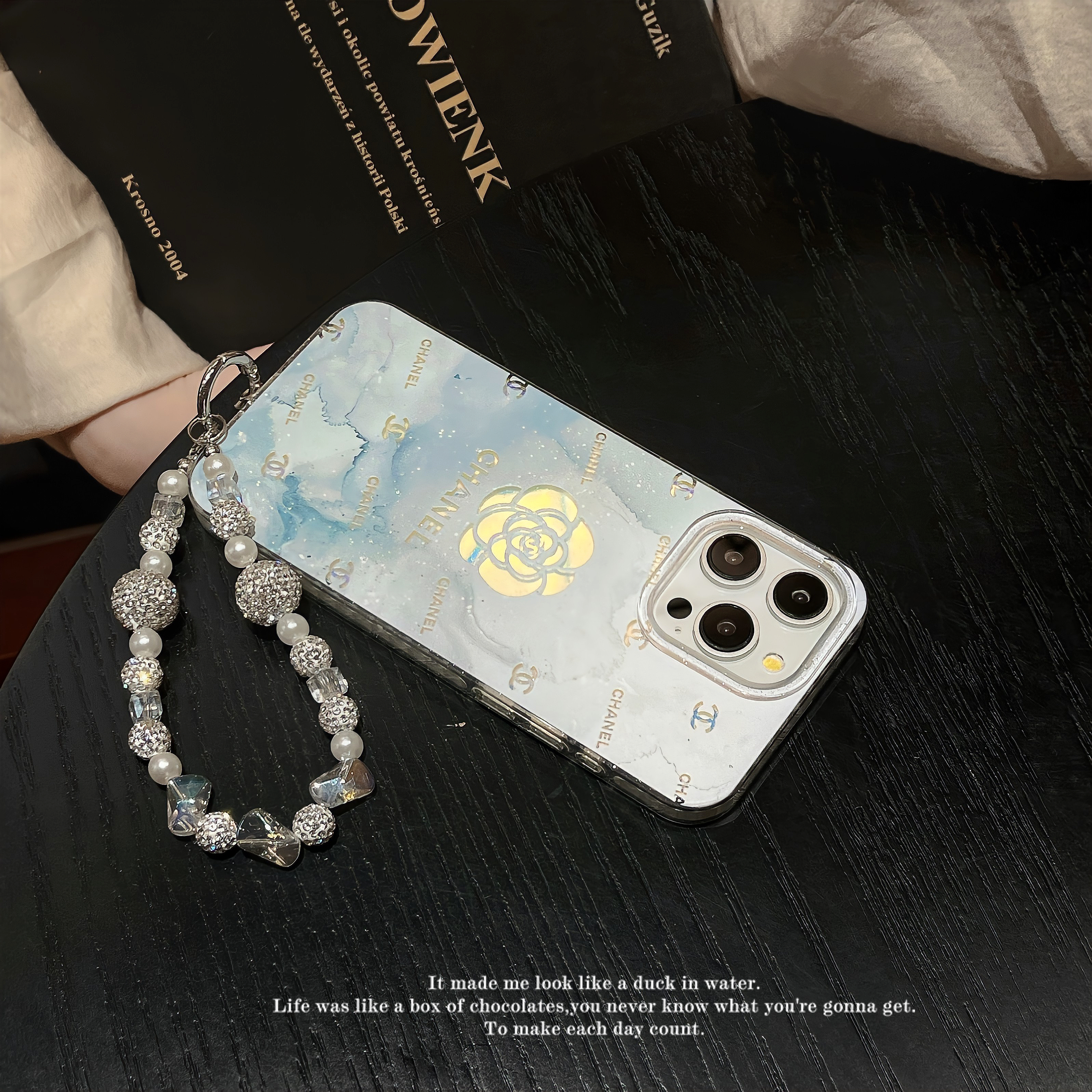 Chanel Camellia Laser Luxury Letter Combination Apple iPhone Case