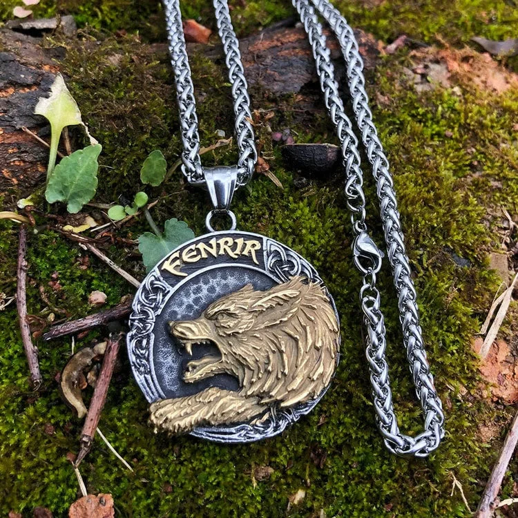 Coutureaura Fenrir Of Wolf And Helm Of Awe Necklace