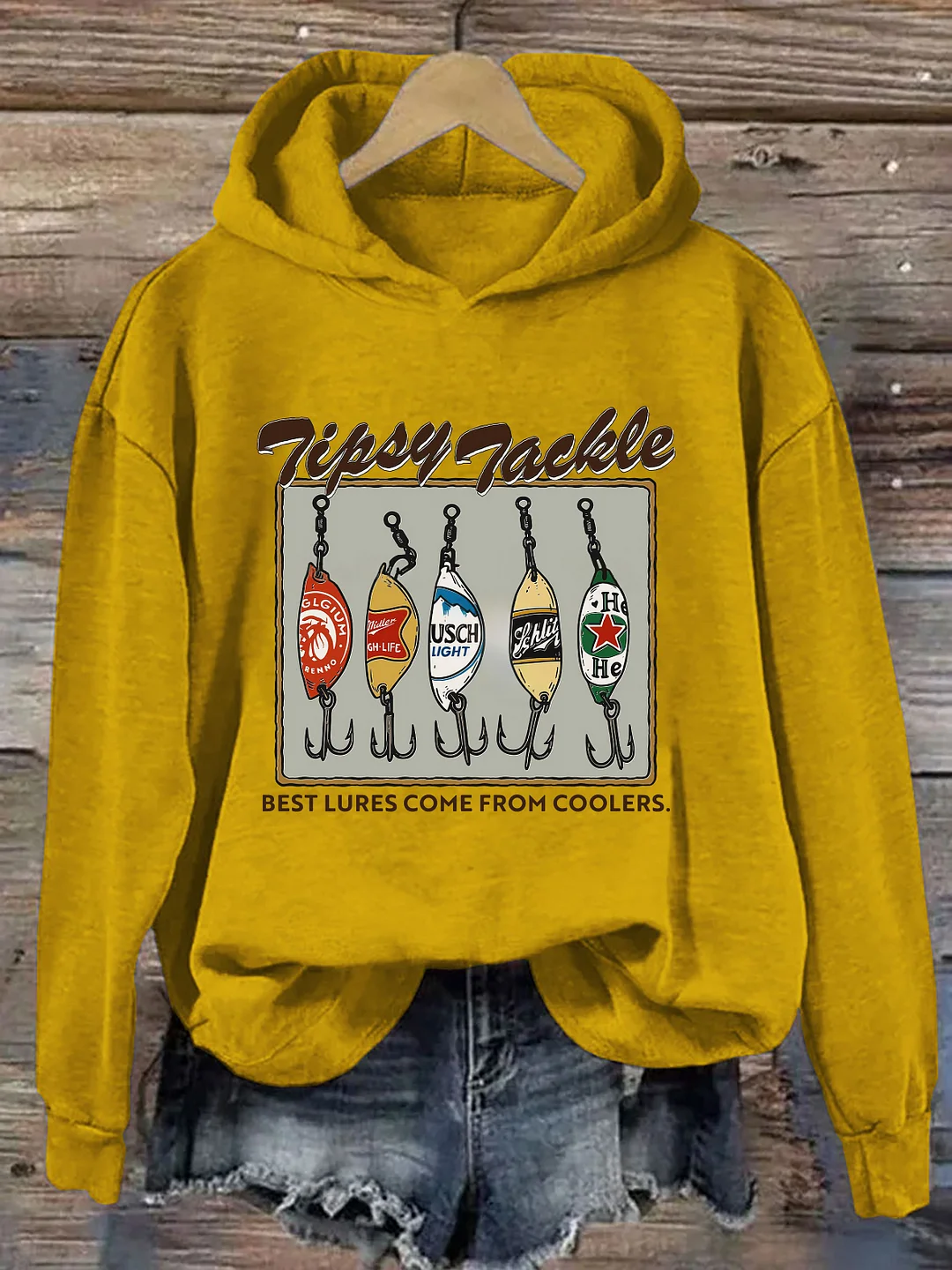 Tipsy Tackle Beer Fishing Hoodie