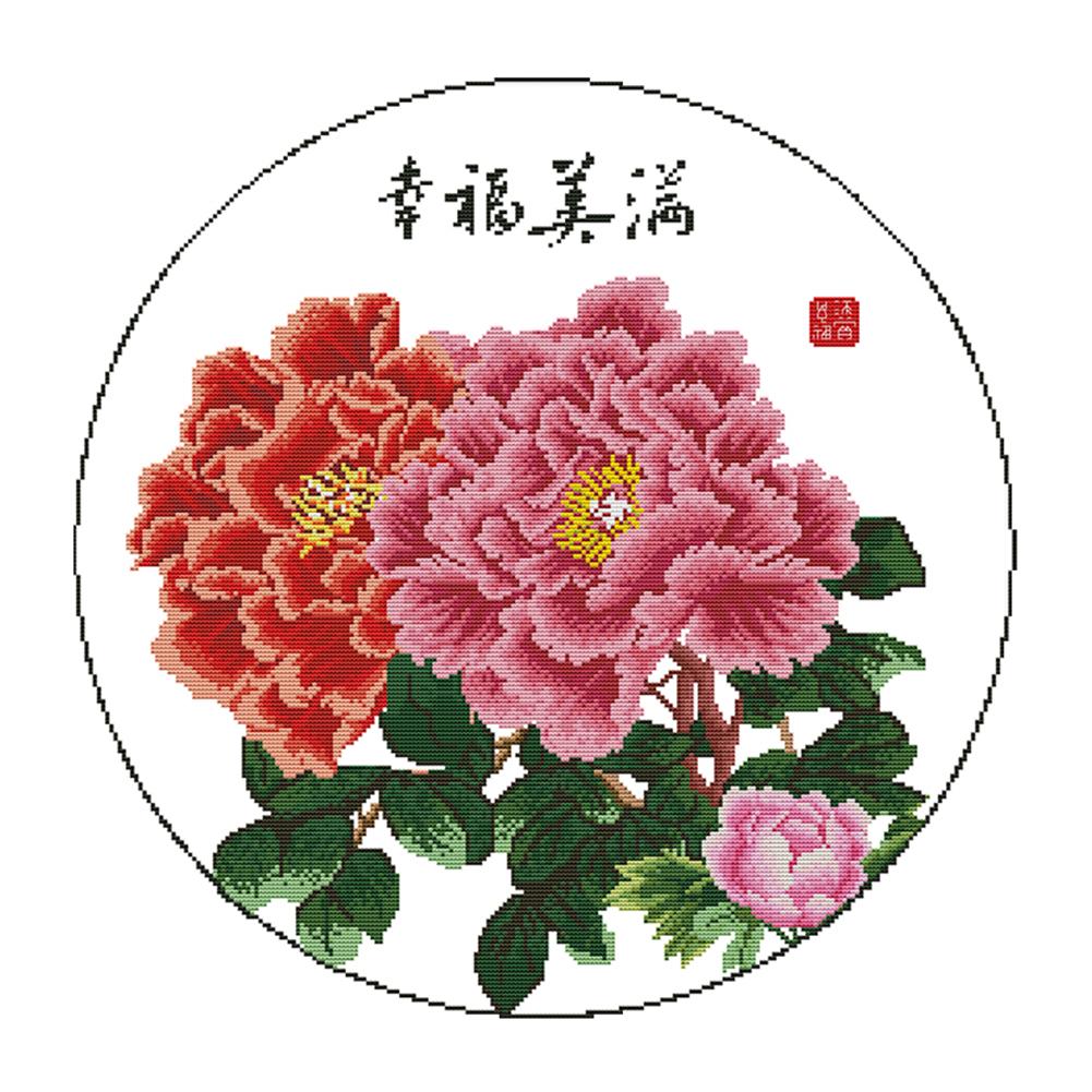 

Flower - 14CT Stamped Cross Stitch - 50x50cm, 501 Original