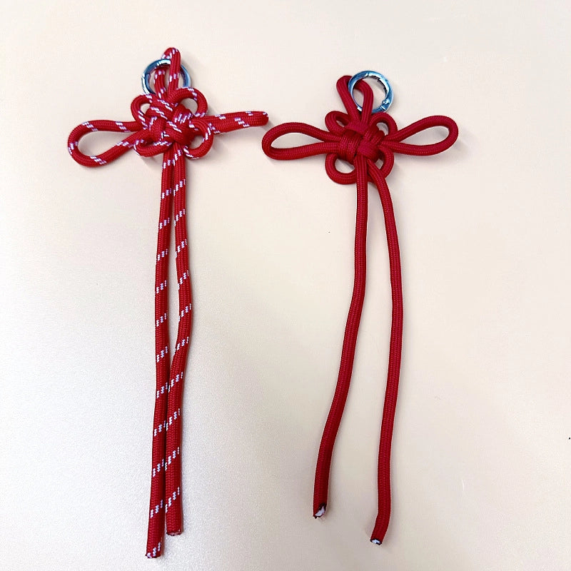 Miu Series Chinese Knot Bag Pendant Lanyard Pendant Hand-Woven Pendant Mobile Phone Lanyard Keychain Ornament Gifts Gift
