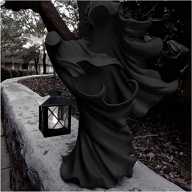 Halloween Witch Ghost Sculpture Resin Lantern