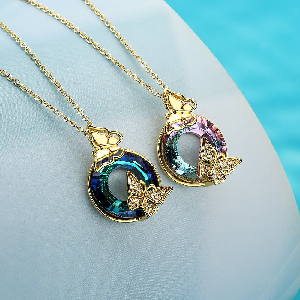 Butterfly Geometric Copper Pendants