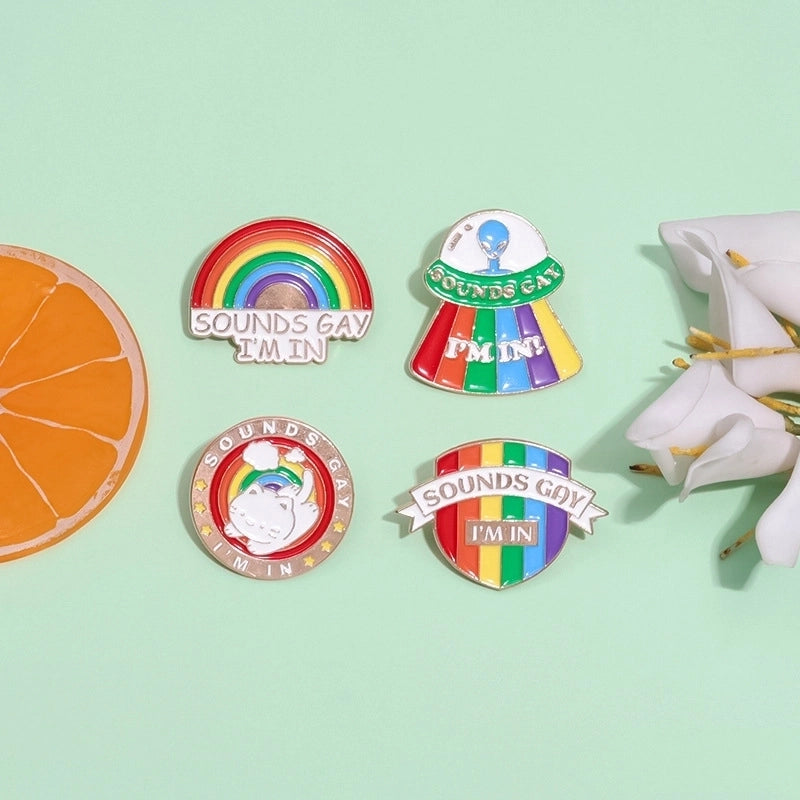 Cartoon Style Cowboy Style Artistic Pin Animal Letter Spacecraft Alloy Stamping Stoving Varnish Plating Kid’S Unisex Brooches