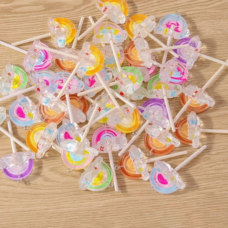 10 PCS/Package Resin Lollipop Pendant