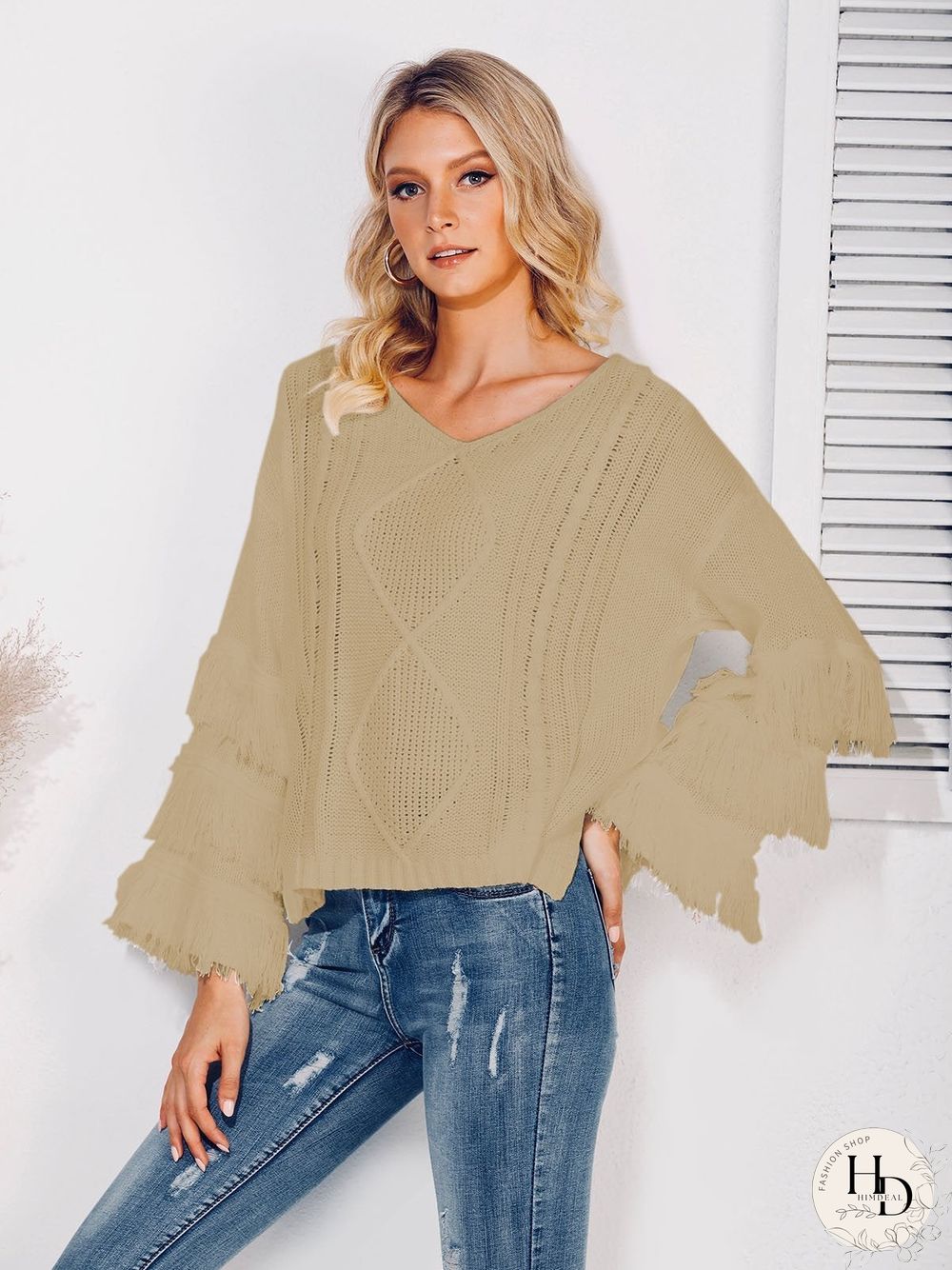 Bell Sleeve Casual Shift Sweater