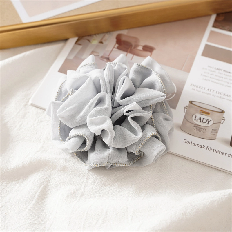 Minimalist Solid Color Ruffles Cloth Pleated Hair Tie 1 Piece