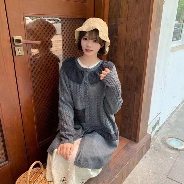 Chicfifth Sweater Women Winter Long Sleeve High Quality Autumn Vintage Top Knitted Cardigan