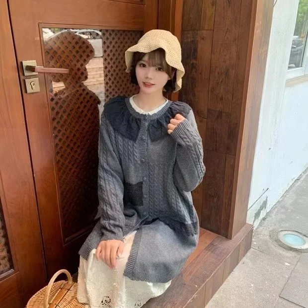 Chicfifth Sweater Women Winter Long Sleeve High Quality Autumn Vintage Top Knitted Cardigan